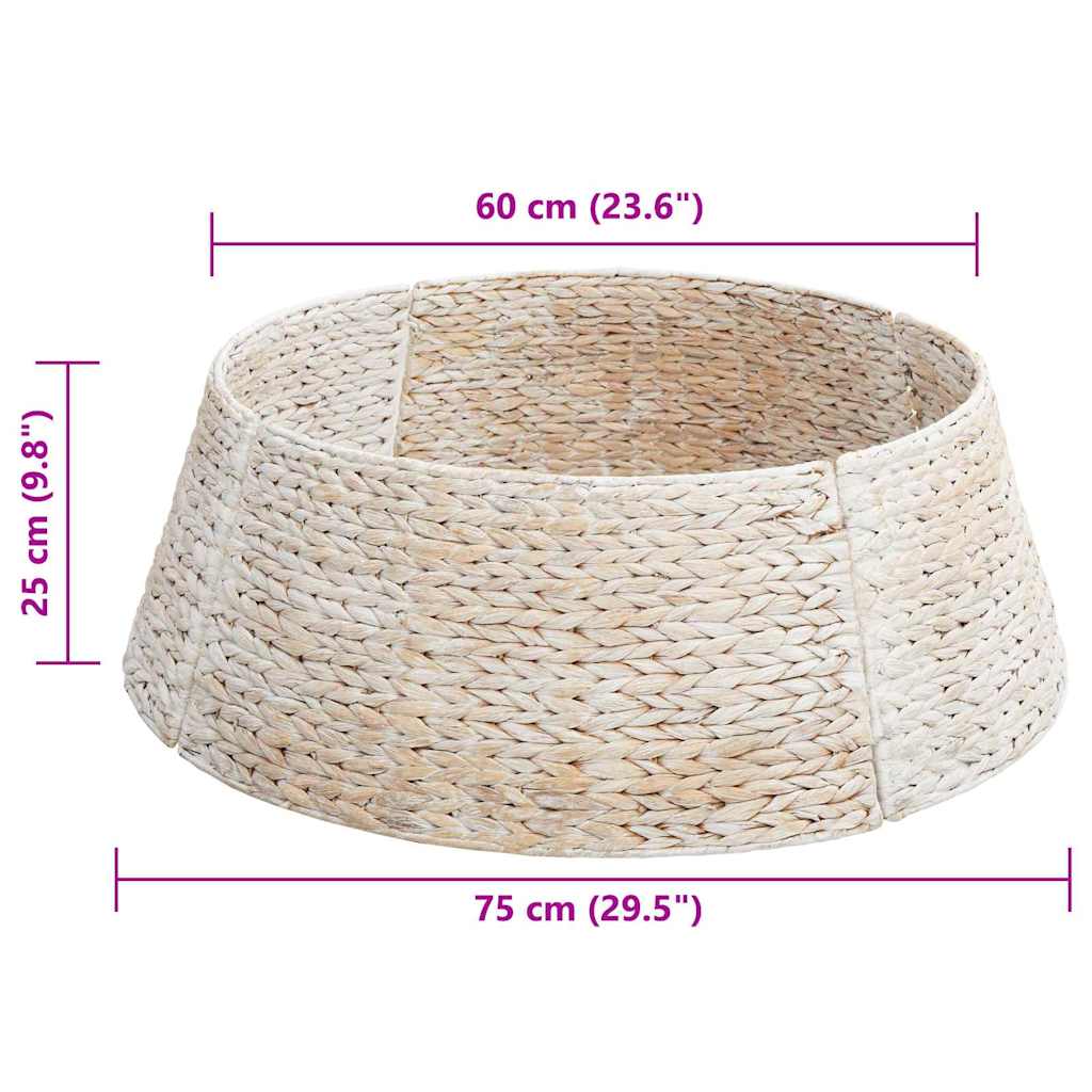 Christmas Tree Collar White 75 x 75 x 25 cm Water hyacinth